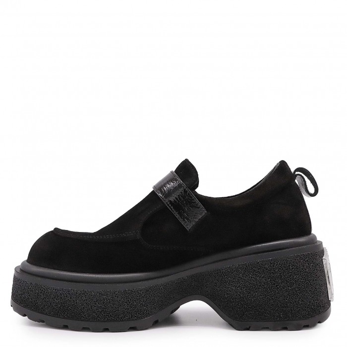 Pantofi grunge pentru femei din piele întoarsă naturală– 50716