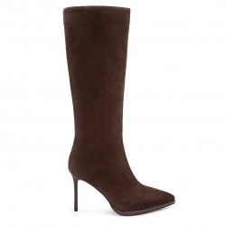 Cizme elegante de damă din piele întoarsă naturală– 50744