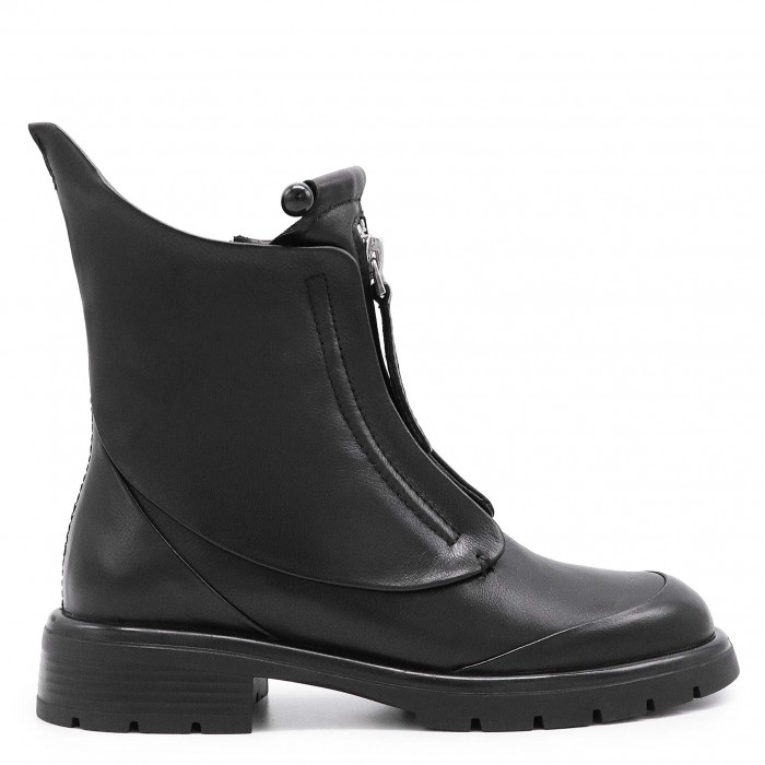 Ghete de damă din piele naturală cu fermoar – 50792 Ghete de damă din piele naturală cu fermoar – 50792