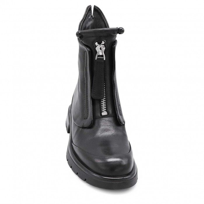 Ghete de damă din piele naturală cu fermoar – 50792 Ghete de damă din piele naturală cu fermoar – 50792