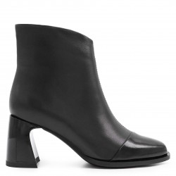 Ghete din piele naturală cu vârf din piele lăcuită - Mărimi mici - 50958