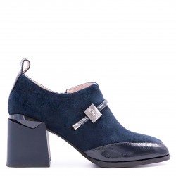 Pantofi bleumarin intens din piele întoarsă naturală și piele lăcuită – 51090 Pantofi bleumarin intens din piele întoarsă naturală și piele lăcuită – 51090