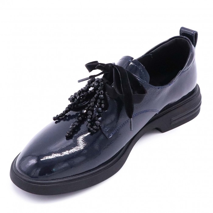 Pantofi de damă albastru închis din piele naturală lăcuită – 51121 Pantofi de damă albastru închis din piele naturală lăcuită – 51121